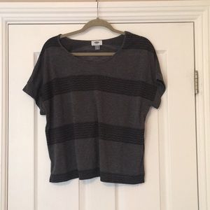 Gray & Black Loose Fit Tee